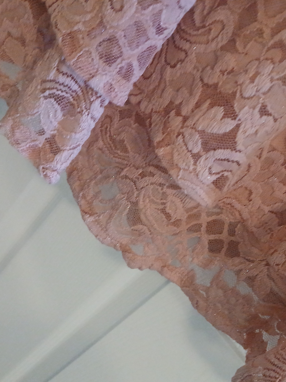 City Studio Blush Lace Cowl-Neck Midi Dress - Picture 4 of 6
